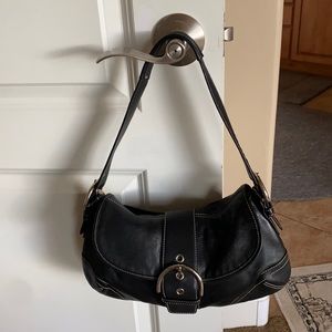 Coach, leather, black purse